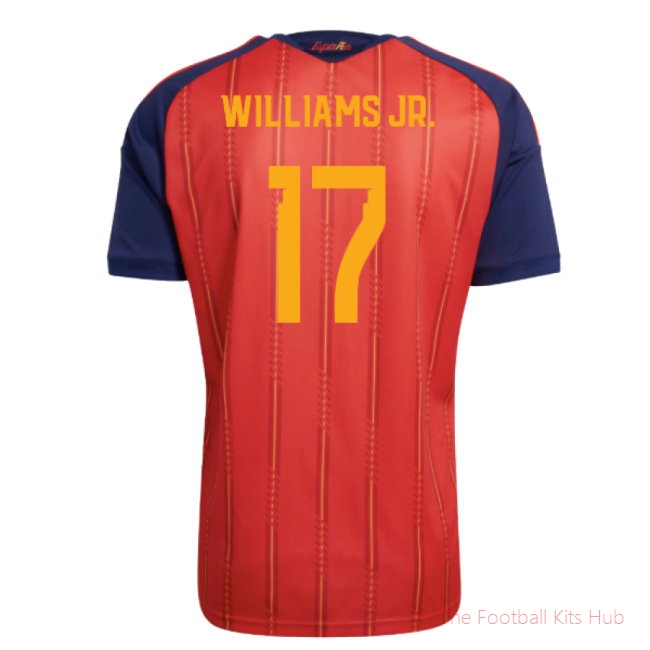 Vibrant Spain Williams Jr 17 Home Shirt 2026/27 Release-Unisoccer Shop
